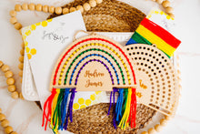 Load image into Gallery viewer, Wooden Rainbow Yarn Sewing DIY Kit
