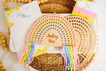 Load image into Gallery viewer, Wooden Rainbow Yarn Sewing DIY Kit
