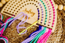 Load image into Gallery viewer, Wooden Rainbow Yarn Sewing DIY Kit
